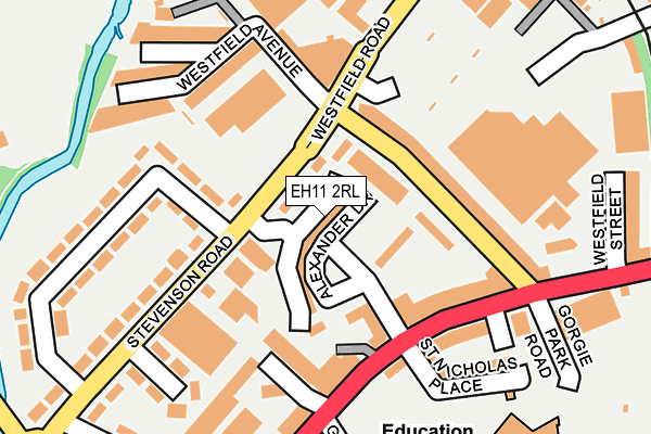 EH11 2RL map - OS OpenMap – Local (Ordnance Survey) EH11 2RL map - OS OpenMap – Local (Ordnance Survey)