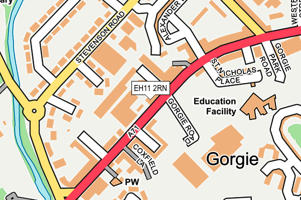 EH11 2RN map - OS OpenMap – Local (Ordnance Survey) EH11 2RN map - OS OpenMap – Local (Ordnance Survey)