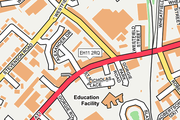 EH11 2RQ map - OS OpenMap – Local (Ordnance Survey) EH11 2RQ map - OS OpenMap – Local (Ordnance Survey)