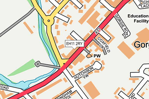 EH11 2RY map - OS OpenMap – Local (Ordnance Survey) EH11 2RY map - OS OpenMap – Local (Ordnance Survey)