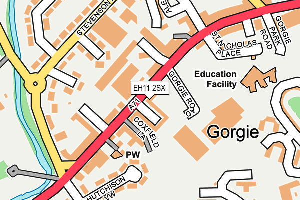 EH11 2SX map - OS OpenMap – Local (Ordnance Survey) EH11 2SX map - OS OpenMap – Local (Ordnance Survey)