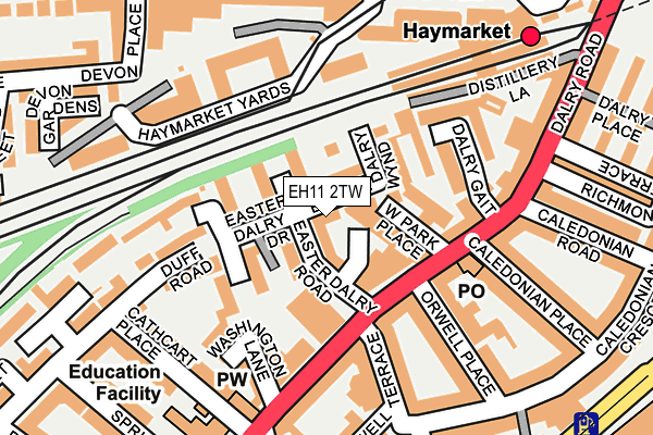 EH11 2TW map - OS OpenMap – Local (Ordnance Survey) EH11 2TW map - OS OpenMap – Local (Ordnance Survey)