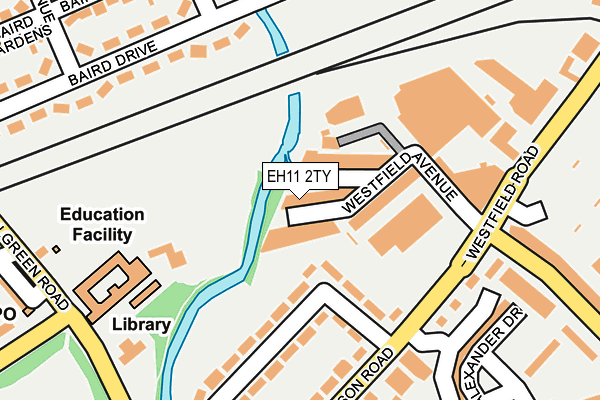 EH11 2TY map - OS OpenMap – Local (Ordnance Survey) EH11 2TY map - OS OpenMap – Local (Ordnance Survey)