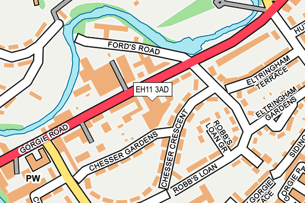 EH11 3AD map - OS OpenMap – Local (Ordnance Survey) EH11 3AD map - OS OpenMap – Local (Ordnance Survey)