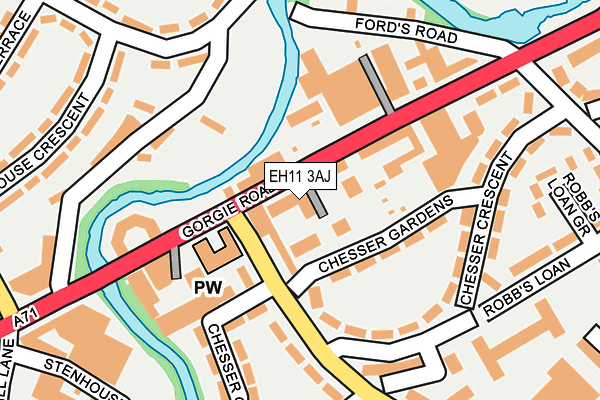 EH11 3AJ map - OS OpenMap – Local (Ordnance Survey) EH11 3AJ map - OS OpenMap – Local (Ordnance Survey)