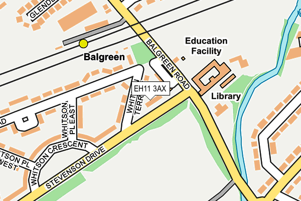 EH11 3AX map - OS OpenMap – Local (Ordnance Survey) EH11 3AX map - OS OpenMap – Local (Ordnance Survey)