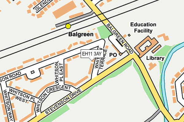 EH11 3AY map - OS OpenMap – Local (Ordnance Survey) EH11 3AY map - OS OpenMap – Local (Ordnance Survey)