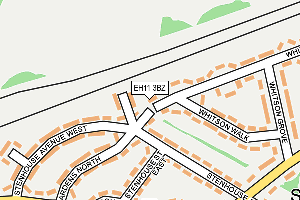 EH11 3BZ map - OS OpenMap – Local (Ordnance Survey) EH11 3BZ map - OS OpenMap – Local (Ordnance Survey)