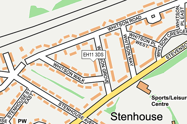 EH11 3DS map - OS OpenMap – Local (Ordnance Survey)