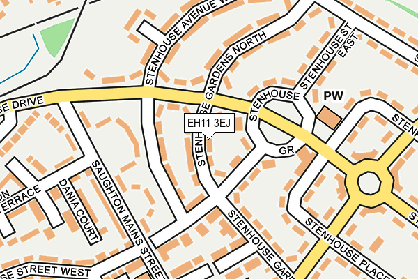 EH11 3EJ map - OS OpenMap – Local (Ordnance Survey) EH11 3EJ map - OS OpenMap – Local (Ordnance Survey)