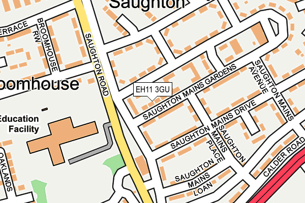 EH11 3GU map - OS OpenMap – Local (Ordnance Survey) EH11 3GU map - OS OpenMap – Local (Ordnance Survey)