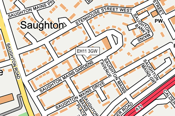 EH11 3GW map - OS OpenMap – Local (Ordnance Survey) EH11 3GW map - OS OpenMap – Local (Ordnance Survey)