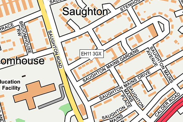 EH11 3GX map - OS OpenMap – Local (Ordnance Survey)