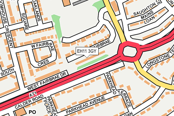 EH11 3GY map - OS OpenMap – Local (Ordnance Survey) EH11 3GY map - OS OpenMap – Local (Ordnance Survey)