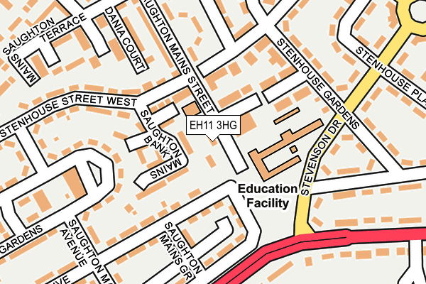 EH11 3HG map - OS OpenMap – Local (Ordnance Survey) EH11 3HG map - OS OpenMap – Local (Ordnance Survey)