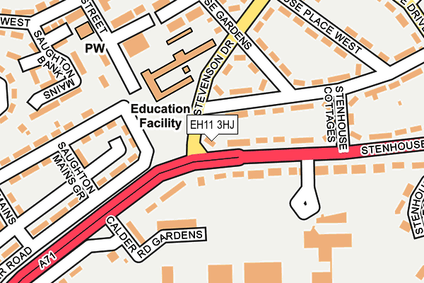 EH11 3HJ map - OS OpenMap – Local (Ordnance Survey) EH11 3HJ map - OS OpenMap – Local (Ordnance Survey)