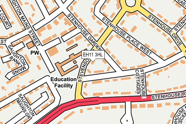 EH11 3HL map - OS OpenMap – Local (Ordnance Survey) EH11 3HL map - OS OpenMap – Local (Ordnance Survey)