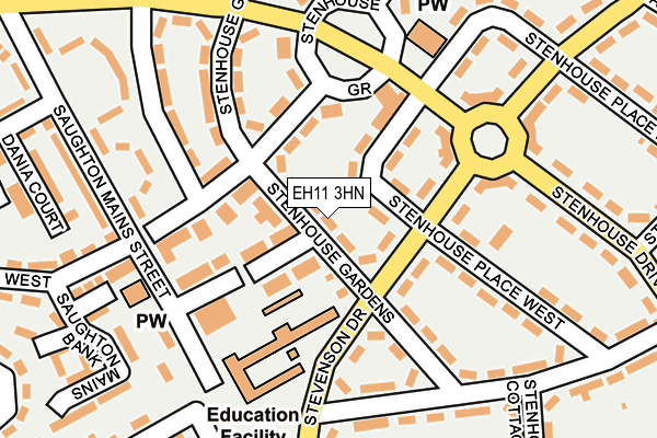 EH11 3HN map - OS OpenMap – Local (Ordnance Survey)