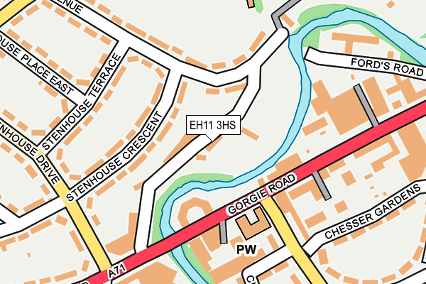 EH11 3HS map - OS OpenMap – Local (Ordnance Survey) EH11 3HS map - OS OpenMap – Local (Ordnance Survey)