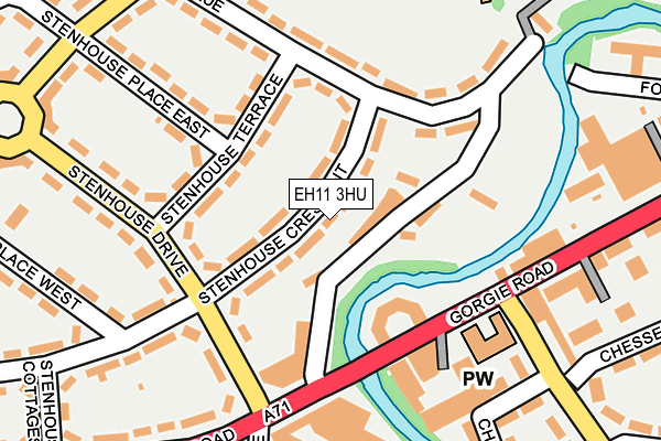 EH11 3HU map - OS OpenMap – Local (Ordnance Survey) EH11 3HU map - OS OpenMap – Local (Ordnance Survey)