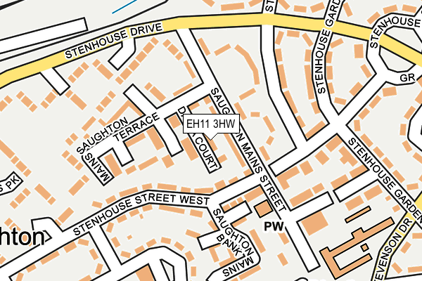 EH11 3HW map - OS OpenMap – Local (Ordnance Survey) EH11 3HW map - OS OpenMap – Local (Ordnance Survey)