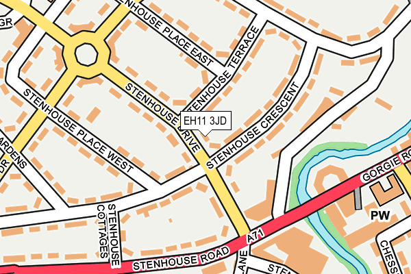 EH11 3JD map - OS OpenMap – Local (Ordnance Survey) EH11 3JD map - OS OpenMap – Local (Ordnance Survey)
