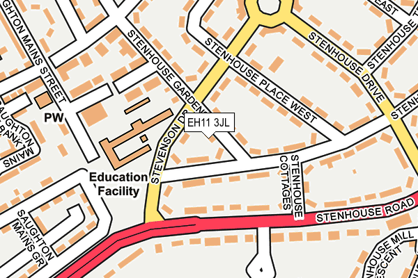 EH11 3JL map - OS OpenMap – Local (Ordnance Survey) EH11 3JL map - OS OpenMap – Local (Ordnance Survey)