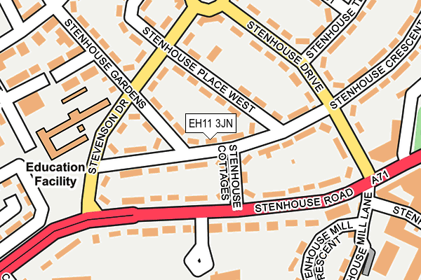 EH11 3JN map - OS OpenMap – Local (Ordnance Survey) EH11 3JN map - OS OpenMap – Local (Ordnance Survey)