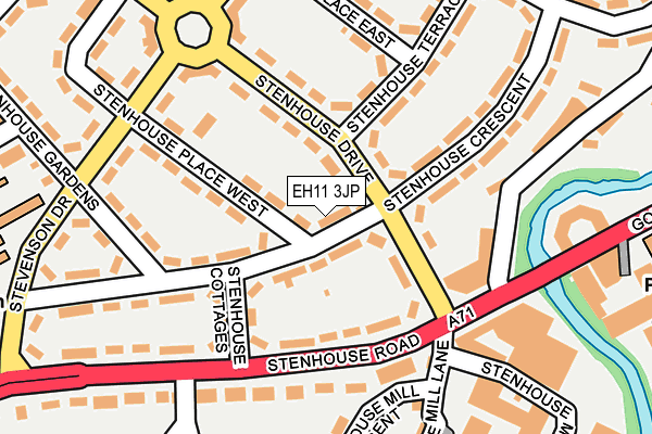 EH11 3JP map - OS OpenMap – Local (Ordnance Survey) EH11 3JP map - OS OpenMap – Local (Ordnance Survey)