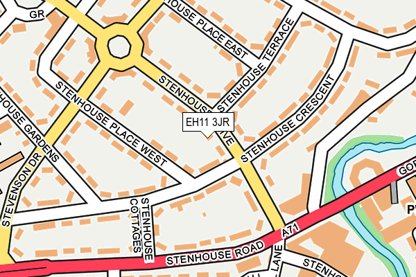 EH11 3JR map - OS OpenMap – Local (Ordnance Survey) EH11 3JR map - OS OpenMap – Local (Ordnance Survey)
