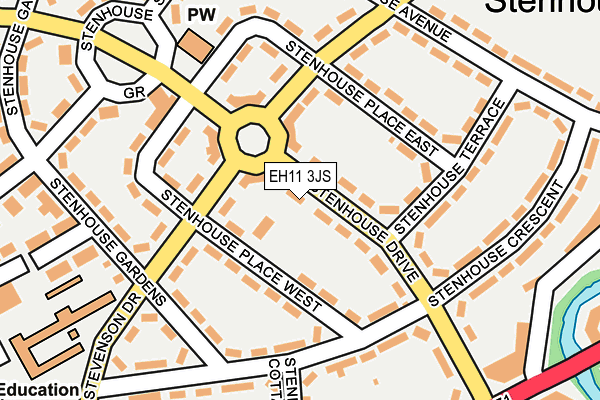 EH11 3JS map - OS OpenMap – Local (Ordnance Survey) EH11 3JS map - OS OpenMap – Local (Ordnance Survey)