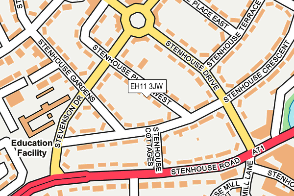 EH11 3JW map - OS OpenMap – Local (Ordnance Survey) EH11 3JW map - OS OpenMap – Local (Ordnance Survey)