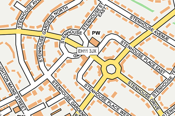 EH11 3JX map - OS OpenMap – Local (Ordnance Survey) EH11 3JX map - OS OpenMap – Local (Ordnance Survey)