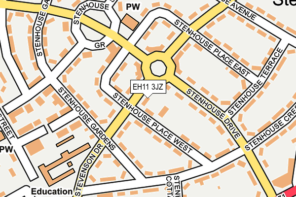 EH11 3JZ map - OS OpenMap – Local (Ordnance Survey) EH11 3JZ map - OS OpenMap – Local (Ordnance Survey)