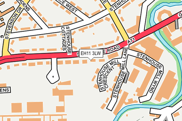 EH11 3LW map - OS OpenMap – Local (Ordnance Survey) EH11 3LW map - OS OpenMap – Local (Ordnance Survey)