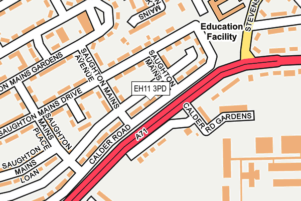 EH11 3PD map - OS OpenMap – Local (Ordnance Survey) EH11 3PD map - OS OpenMap – Local (Ordnance Survey)