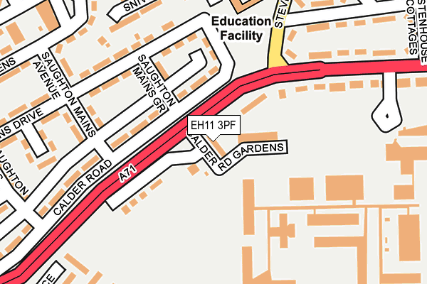 EH11 3PF map - OS OpenMap – Local (Ordnance Survey) EH11 3PF map - OS OpenMap – Local (Ordnance Survey)