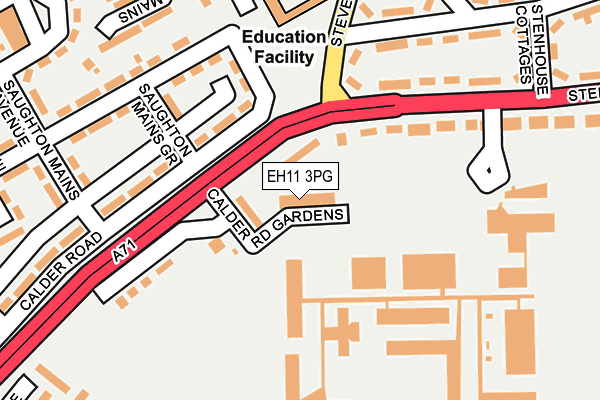 EH11 3PG map - OS OpenMap – Local (Ordnance Survey) EH11 3PG map - OS OpenMap – Local (Ordnance Survey)