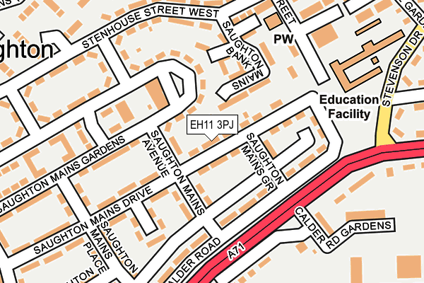 EH11 3PJ map - OS OpenMap – Local (Ordnance Survey) EH11 3PJ map - OS OpenMap – Local (Ordnance Survey)