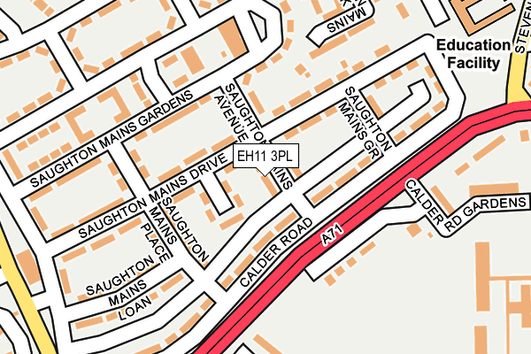 EH11 3PL map - OS OpenMap – Local (Ordnance Survey) EH11 3PL map - OS OpenMap – Local (Ordnance Survey)