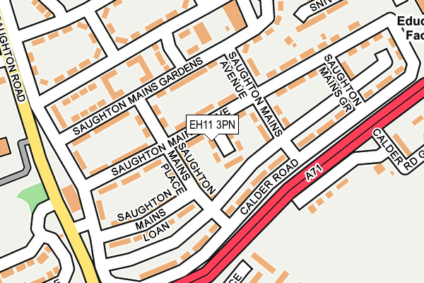 EH11 3PN map - OS OpenMap – Local (Ordnance Survey) EH11 3PN map - OS OpenMap – Local (Ordnance Survey)