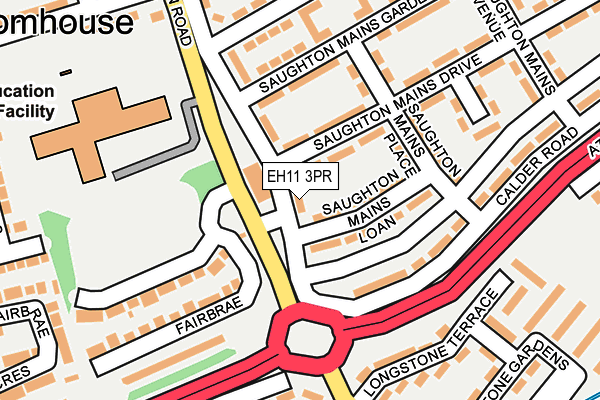 EH11 3PR map - OS OpenMap – Local (Ordnance Survey) EH11 3PR map - OS OpenMap – Local (Ordnance Survey)