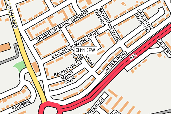 EH11 3PW map - OS OpenMap – Local (Ordnance Survey) EH11 3PW map - OS OpenMap – Local (Ordnance Survey)