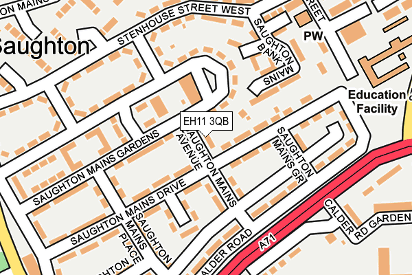 EH11 3QB map - OS OpenMap – Local (Ordnance Survey) EH11 3QB map - OS OpenMap – Local (Ordnance Survey)