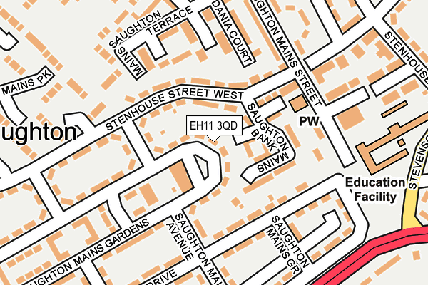 EH11 3QD map - OS OpenMap – Local (Ordnance Survey) EH11 3QD map - OS OpenMap – Local (Ordnance Survey)