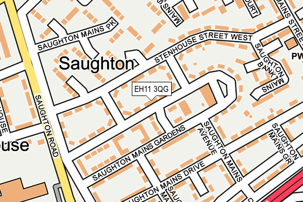 EH11 3QG map - OS OpenMap – Local (Ordnance Survey) EH11 3QG map - OS OpenMap – Local (Ordnance Survey)