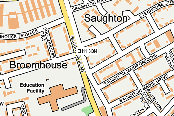 EH11 3QN map - OS OpenMap – Local (Ordnance Survey) EH11 3QN map - OS OpenMap – Local (Ordnance Survey)