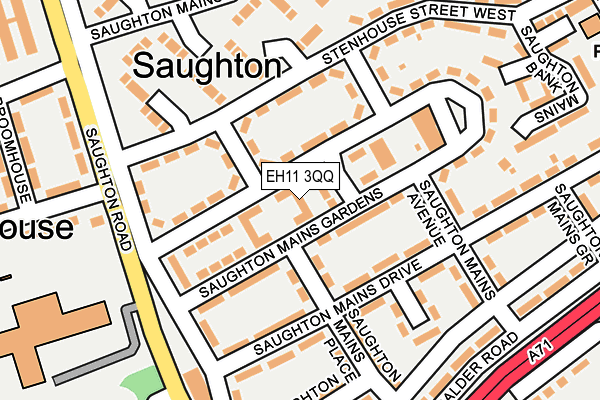 EH11 3QQ map - OS OpenMap – Local (Ordnance Survey) EH11 3QQ map - OS OpenMap – Local (Ordnance Survey)