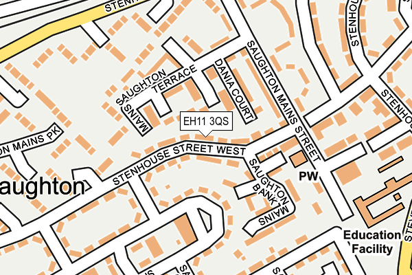 EH11 3QS map - OS OpenMap – Local (Ordnance Survey) EH11 3QS map - OS OpenMap – Local (Ordnance Survey)