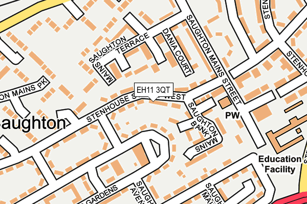 EH11 3QT map - OS OpenMap – Local (Ordnance Survey) EH11 3QT map - OS OpenMap – Local (Ordnance Survey)